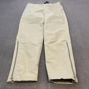 Vintage Eddie Bauer Pants Mens Small Beige Gore-Tex Nylon Rain Shell Hiking